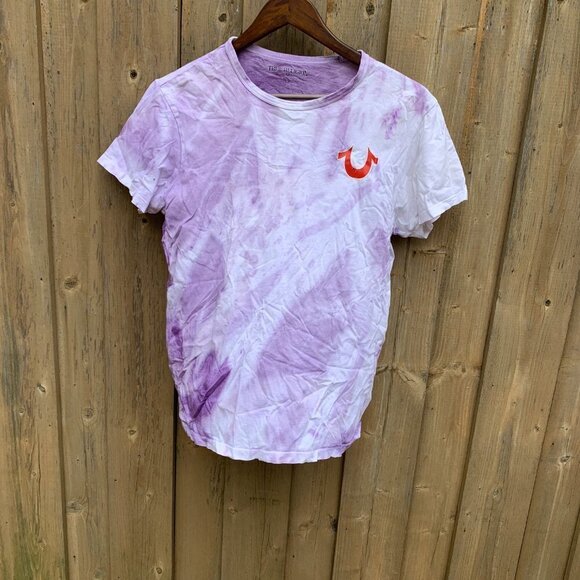 True Religion Tie Dye Big Logo T Shirt Small - Picture 3 of 6